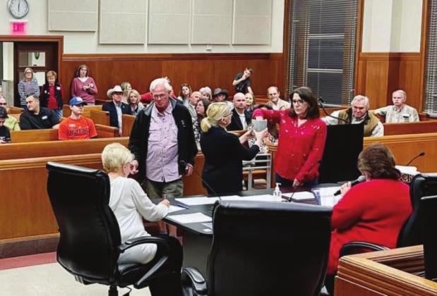 Several local residents attended the GOP event on Dec. 22 at the Burnet County Courthouse.