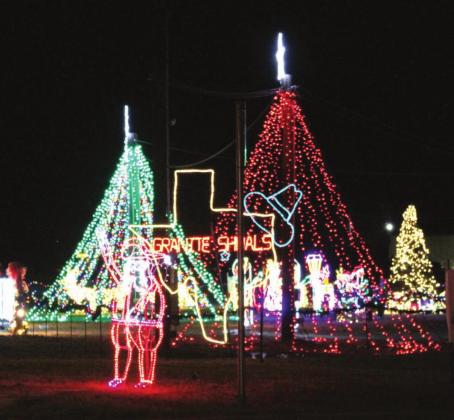 Left: Christmas by the Highway in Granite Shoals is located at the intersection of 1431 and Phillips Ranch Road and features a walkway display. Area displays throughout the Highland Lakes are free to the public. File photo