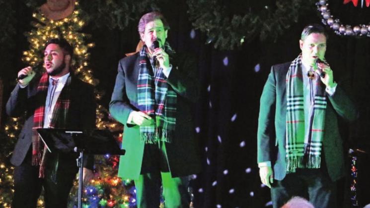 The Three Texan Tenors delighted the socially-distanced Horseshoe Bay audience with Christmas classics. Santa Claus even showed up, portrayed by Church at Horseshoe Bay minister Garry Kesler.
