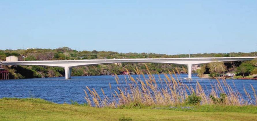 The US 281 Bridge has become an iconic landmark over Lake Marble Falls. The Texas Department of Transportation project introduced a sleek design which complimented the idyllic features which greet visitors of the municipalities. Kelly McDuffie/ Special to The Highlander