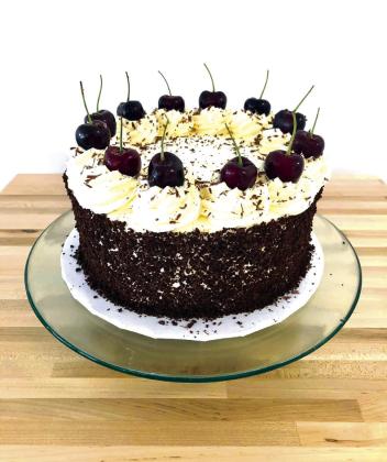 Delectable Black Forest Cake with layers of chocolate sponge can be found at Lost Roads Baking Co., 1107 Avenue K, suite 101, in Marble Falls.