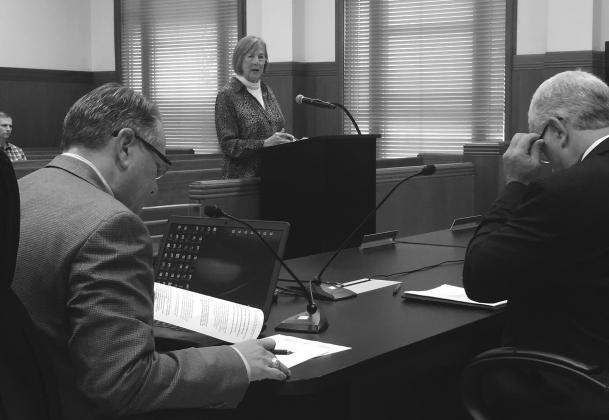 Over the years Jo Karr Tedder as the president of the Central Texas Water Coalition stood toe-to-toe with the Lower Colorado River Authority and kindled support from entities such as the Burnet County Commissioners Court, pictured here.