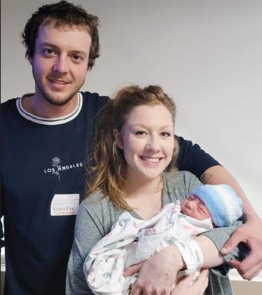 Jacob LaFoe and Catherine Wamsley with their newborn son, Jackson Del LaFoe, who was the first baby born in 2021 at Baylor Scott &amp; White Medical Center Marble Falls. Jackson was born two weeks ahead of schedule. Contributed/Baylor Scott &amp; White