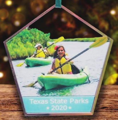 The 2020 Texas Parks and Wildlife Department Christmas ornament features kayaking at Sea Rim State Park. Contributed/TPWD