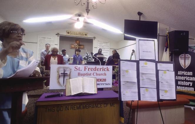 St. Frederick Church hosted A Road Map to Freedom on Saturday, Feb. 18 in Marble Falls. Bessie Jackson, pictured here, was among those who preached. Contributed photo