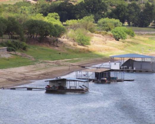 The view from a Spicewood subdivision in Burnet County over the Colorado River sends a dire warning in 2018 of just how low the levels can recede during drought-like conditions. File photo