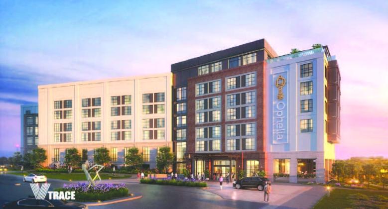 In May, the Marble Falls Hotel Group and the MFEDC announced the name of our landmark Downtown project: the Ophelia Hotel &amp; Conference Center. Contributed renderings