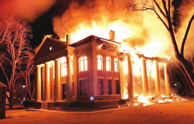 On Feb. 4, a fire, believed to be an arson, swept through the Mason County Courthouse. Contributed/Judge Jerry Bearden