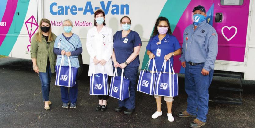 Since September, PEC members have pledged to donate more than 3,500 masks, many of which are handmade. The group recently donated 600 masks to Ascension Seton Children’s Care-a-Van. Contributed