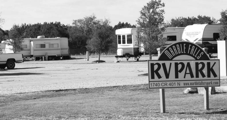 Future RV park projects in Marble Falls may have to navigate through several more regulation if development code amendments receive final approval by the city council. File photo