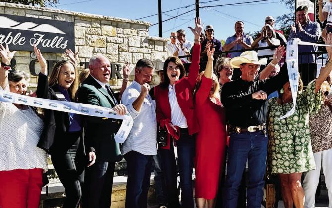 Contributed photos During her first term in office, Troxclair hosted an opening of an office in Marble Falls at the Visitor Center at U.S. 281 and Avenue G.