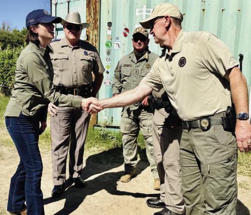 State Rep. Ellen Troxclair (HD-19) visited the border during the 2023 88th Regular Legislative Session to thank law enforcement for their service in Operation Lone Star aimed at halting illegal immigration.