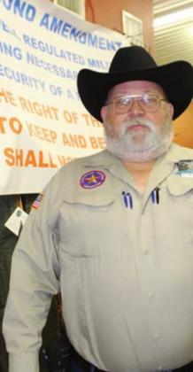 Chuck Dear, a volunteer at Marble Falls Area Volunteer Fire Dept., attended the 2A Rally in Marble Falls.