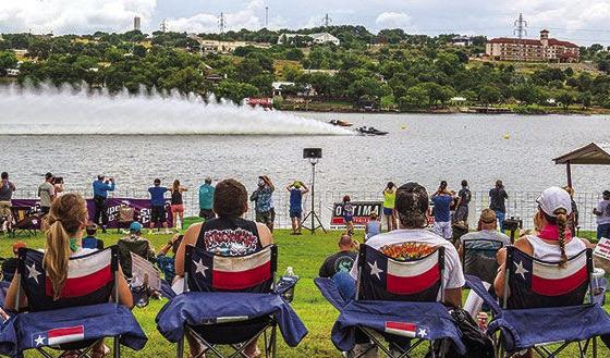 Crowds will set up on the shoreline of Lakeside Park to watch the races this weekend, June 10-11, in Marble Falls. File photo
