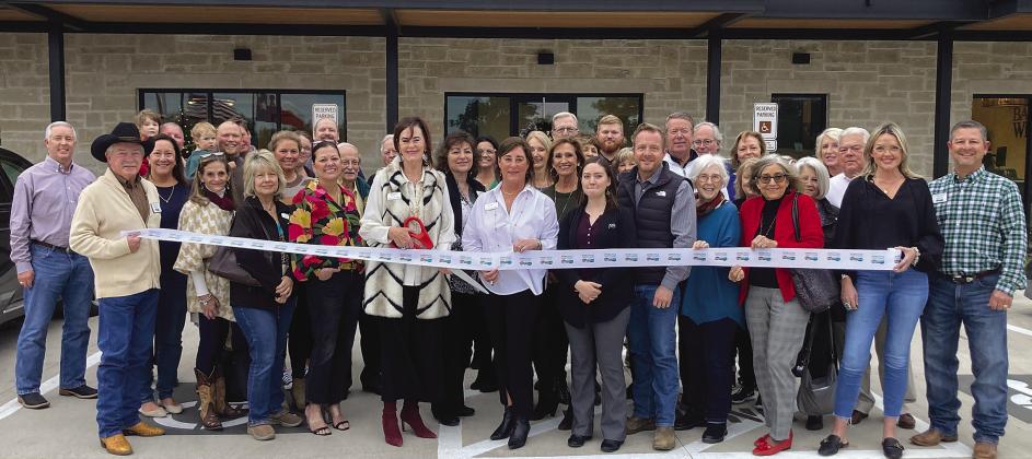 The Marble Falls/Highland Lakes Area Chamber of Commerce honored Bank of the West Nov. 29, with a ribbon-cutting ceremony to celebrate its new location. Bank of the West is a full service bank, with locations in Marble Falls and the new location at 7401 W. FM 2147 in Horseshoe Bay. Barbara Rosenberger/The Highlander