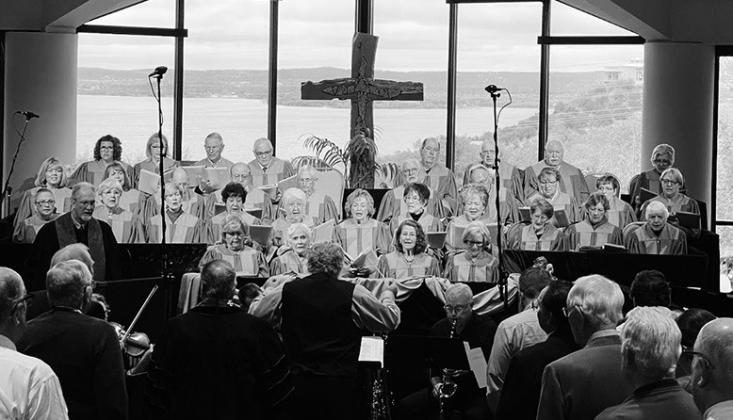 The Church at Horseshoe Bay Choir (pictured here), along with orchestral accompaniment by the Heart of Texas Orchestra, will be presenting their Christmas Cantata, “Carols of the Night,” on Sunday, Dec. 10, at 11 a.m. in the sanctuary at 600 Hi Ridge Road. The cantata is led by John Ousley, minister of music at the church. Contributed photo