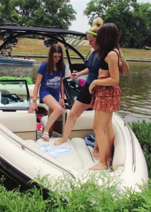 Amy, Carline and Audrey Copeland came in from Austin to volunteer their boat and goodwill for the Skiin’ with the Galilean program June 8 in Marble Falls.