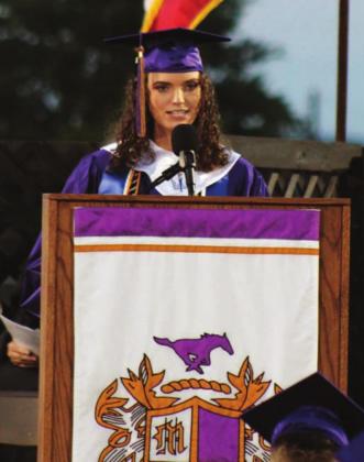 Marble Falls High School class of 2021 valedictorian Isabella Herman thanked her classmates for the support and love shown to her in two years at the school.