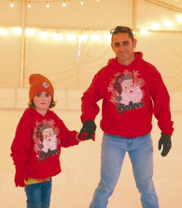 Leo and Omar Guerrero were two of the first on the ice Nov. 19, at the rink in Marble Falls at the Lakeside Park. On Monday through Thursday, the venue is open from 5 p.m. to 10 p.m. On Friday through Sunday, the venue is open from 3 p.m. to 10 p.m. Advance tickets are $10; Tickets on the day of attendance are $12.