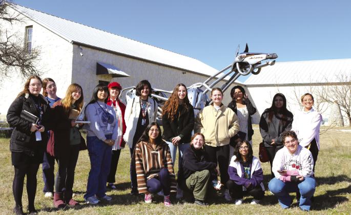 The Advanced Placement art class, accompanied by their teacher Kim Thomas of Marble Falls High School, recently visited the Museo Benini, 3440 FM 2147 East just outside Marble Falls.