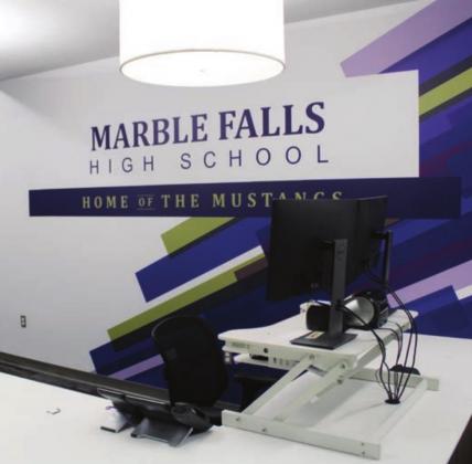 Students at Marble Falls High School will have new hallways to traverse and new rooms to explore with the completion of the commons area (above) and the updated reception area. File photos
