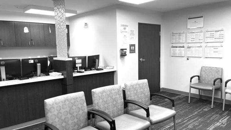 A new waiting area awaits patients in the pediatrics specialty area.
