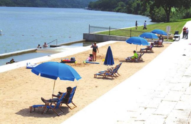 Amenities at Lakeside Park include the manmade beach and Lake Marble Falls swim area. File photo