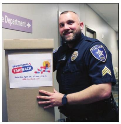 Marble Falls Police Sgt. Justin Boucher said the program is designed to keep “unwanted drugs off the streets.” Connie Swinney/The Highlander