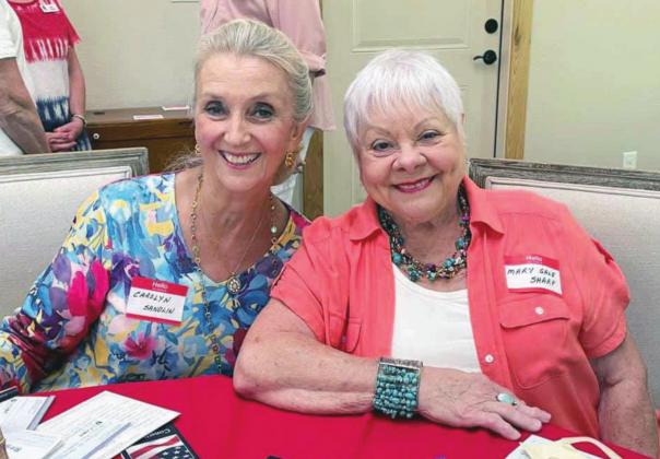 Members Carolyn Sandlin and Mary Gale Sharp attended the GOP new member brunch.