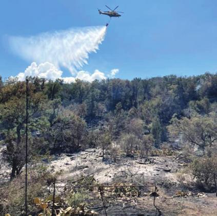 A 10-acre fire burned less than a dozen acres on Long Mountain near Lake Buchanan on Saturday, Sept. 18. Photos contributed/Buchanan VFD