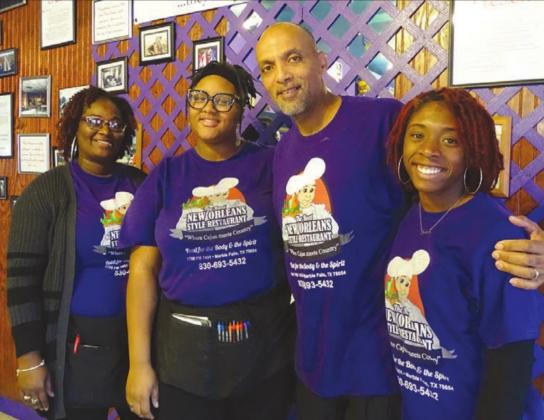 Pictured (from right) are Moriah Sordlet, Erin Legier, Brie’Anna Branch and Marya Green of The Real New Orleans Style Restaurant in Marble Falls. Photos by Judith Shabram/The Highlander