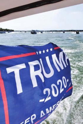 Supporters from as far as San Antonio and the metroplex joined local residents from Burnet County and Llano County July 5 for the Lake LBJ Loves Trump event. Kim GreenfThe Highlander