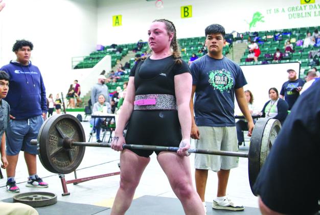 Chloe Humphries won her weight class by squatting 345 pounds, bench pressing 145 pounds, and deadlifting 335 pounds for a total of 825 pounds