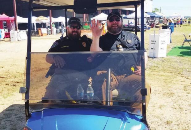 Granite Shoals Police Department has embraced the strategy of community-oriented policing by fostering healthy and honest relationships in the community. Pictured here, Chief Gary Boshears and Sgt. Chris Decker attended the 2019 GraniteFest to interact with residents.File photo