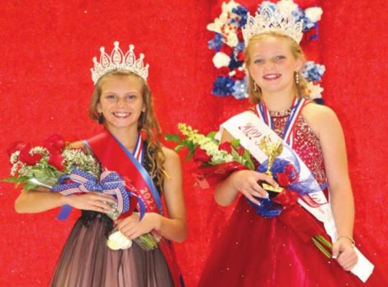 2022 Tween Miss AquaBoom Contestants and winners (only two in the competition), Tween Division ages 11-12, from left to right, are: Princess, Miss Congeniality and Academic Excellence, Shaylea Alley, Marble Falls; and Queen, Raelyn Jones of Burnet.