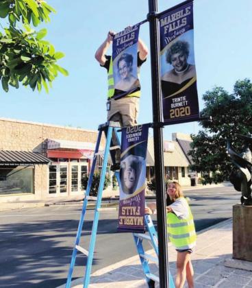 As City of Marble Falls crews put up a round of senior banners in downtown Marble Falls, the Texas Education Agency releases what the upcoming school year students can expect when schools are re-opened.  Contributed