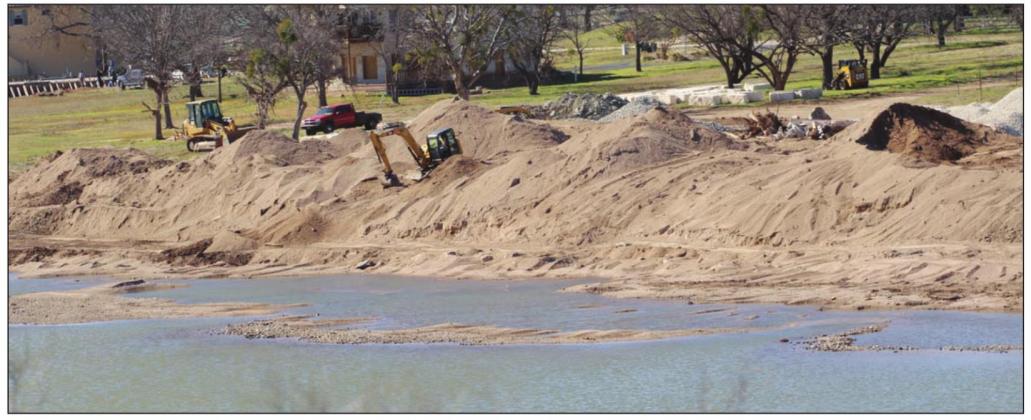 Crews made haste with projects during the last LCRA drawdown at the end of 2019 and early 2020 on Lake Marble Falls. File photo